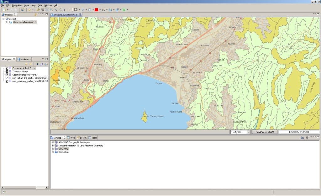 uDig Map View with layers